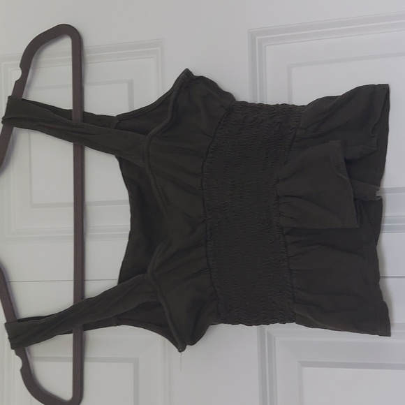 Express xs green cropped peplum - Picture 4 of 5